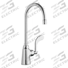 CHICAGO FAUCETS Gooseneck Kitchen Faucet: 350, Cast Brass, Single-Post, Deck, 1 Mounting Holes, NPT (MPN 350-317XKABCP). Key specifications — Series: 350; Brand: CHICAGO FAUCETS.
