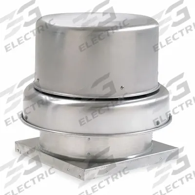 Dayton Centrifugal Downblast Roof Exhaust Fan: Belt Drive, Includes Drive Pack - Clean Air Belt-Drive Fans with Drive