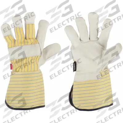 BDG Leather Gloves: Universal ( 9 ), Premium, Work Glove, Cowhide, Wing Thumb - Work Gloves