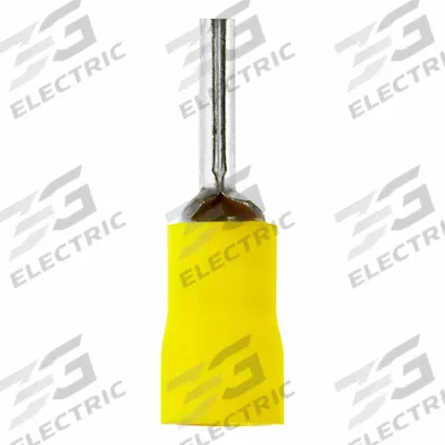 PANDUIT Pin Terminal: Yellow, Vinyl - Insulated Pin Terminals