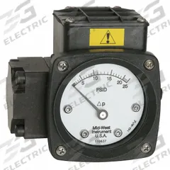 MIDWEST INSTRUMENT Differential Pressure Gauge & Switch: Back, 1/4 in NPT Female, 142, 2 1/2 in Dial (MPN 142-AA-00-O(AA)-50H). Key specifications — Sensor Type: Diaphragm; Series: 142; Housing Material: Aluminum; Certificate of Calibration: Not Included; Gauge Accuracy: ±3-2-3%.