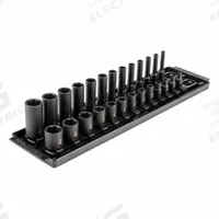 TEKTON Impact Socket Set: 1/4 in Drive Size, Small Set (0-50 pieces) Set Size, 26 Pieces, SAE (MPN SID90200). Key specifications — attr1204251: TEKTON; attr1215453: 1/4 in; attr1215454: 5/32 in to 11/16 in; attr1224229: Friction.