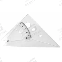 WESTCOTT Triangle: 1/2 in/1 in/3/4 in, 10 in Square Size, Polystyrene, Clear, Inches, SAE, Plastic (MPN AT-10). Key specifications — attr936134: 3/4 in; attr948788: 3/4 in; attr934763: WESTCOTT; attr984589: Inch; attr984960: Plastic.