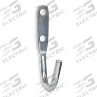APPROVED VENDOR Tarp Hook: Silver, Steel, 4 3/4 in Ht, 5/8 in Wd (MPN 4PB82). Key specifications — Brand: APPROVED VENDOR; Color: Silver; Material: Steel.
