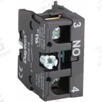 DAYTON Contact Block: 22 mm Panel Mounting Size, 1NO, Momentary, Universal Series, Screw Terminals (MPN 20C816). Key specifications — Switch Action: Momentary; Terminal Connection Type: Screw Terminals; Brand: DAYTON; Compatible with Series: Universal.