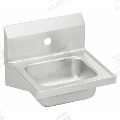 ELKAY Hand Wash Sink: 1 Stations, 6 in Bowl Dp, 12 in Bowl Lg, 9 3/4 in Bowl Wd - One-Station Wall-Mounted Hand Sinks without Faucets