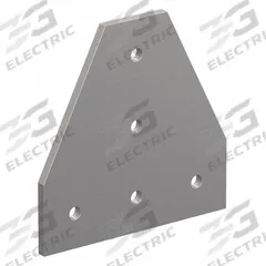 Tee Flat Plate: T Flat Plate, 45 Series, 6 mm x 135 mm x 135 mm, For 10 9/64 mm Slot Wd, 5 Holes (MPN 45-4340). Key specifications — Material: Aluminum; Brand: 80/20; Finish: Anodized.