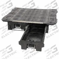 DECKED Truck or Van Storage Drawer: HDPE, 12 in Ht, 71 19/32 in Wd, 75 in Dp, 2 Drawers, 1 Shelves (MPN XS2). Key specifications — Color: Black; Compatible Vehicle Make: Ford; Compatible Vehicle Model and Year: Super Duty (1999-2016); Brand: DECKED.