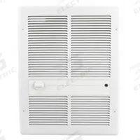 MARKEL Recessed Electric Wall-Mount Heater: 1500 W/2000 W/3000 W/4000 W, 208/240V AC, Single Phase (MPN HF3316T2RPW). Key specifications — Grille Color: White; Programming Capability: Non-Programmable; Wattage Output: 3000 W/4000 W; Voltage, Phase: 208/240V AC, 1-phase; Rough-In Dimensions - H x W x D: 19-1/2 in x 14-1/8 in x 4 in; Nominal Voltage - HVAC: 240V AC; Brand: MARKEL; Phase: Single.