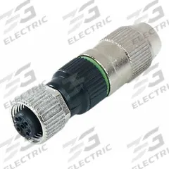 IFM M12 Circular Connector: A Coded, 4 Socket, M12 Female Thread, IP68, IDC, Straight, Nylon (MPN E18059). Key specifications — Connector Body Type: Socket; Coding: A; Brand: IFM; Voltage Rating: 250V DC; Thread Size: M12; Mounting Type: Front Mounting; Mounting Style: Female Thread; IP Rating: IP68.