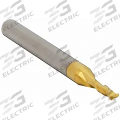 APPROVED VENDOR Square End Mill: Carbide, TiN Coated, 2 Flute, 1.5 mm Mill Dia, 5 mm LOC, 39 mm OAL (MPN 204-001285A)