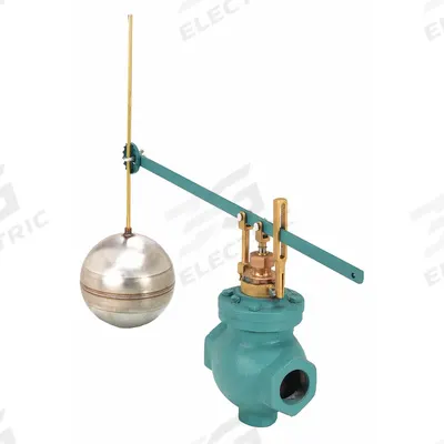 KECKLEY Float Valve Assembly: For Water Media, Angle Valve Body, Cylindrical, Horizontal Piping - General Service Float & Lever Valve Assemblies