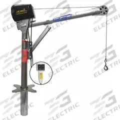 OZ LIFTING PRODUCTS Davit Crane Kit: Steel, Electric, 1,000 lb Max. Load Capacity, 0 in to 45 ft (MPN OZ1000DAV-ACW-SP13). Key specifications — Material: Steel; Brand: OZ LIFTING PRODUCTS; Included Base Type: Socket; Body Material: Steel.