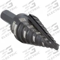 MILWAUKEE Step Drill Bit: 4 mm to 20 mm, Black Oxide HSS, 3-Flats Shank (MPN 48-89-9320). Key specifications — attr1234936: Not Impact Rated.