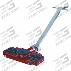 GKS-PERFEKT Machine Roller: 13,200 lb, 4 3/8 in Deck Ht, 6 3/4 in L x 6 3/4 in W, (8) Rollers, Red (MPN 3-10209). Key specifications — attr1344324: Rubber Padded; attr1344335: Pulling Handle with Tow Eye; attr1344360: GKS-PERFEKT; attr1344361: Red.