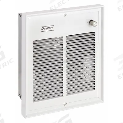 Dayton Recessed Electric Wall-Mount Heater: 1500 W/2000 W, 240/277V AC, Single Phase - Compact Recessed Electric Wall Heaters