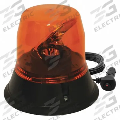 ECCO Rotating Beacon: Rotating Beacon, Amber, 5 11/16 in Overall Ht, LED - Vehicle Rotating Beacons