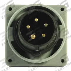 HUBBELL Pin and Sleeve Inlet: Black, 347/600V AC, Three Phase, 20 A, 4 Pole, 5 Wire, IEC Grounding (MPN HBL520B5W). Key specifications — Brand: HUBBELL.