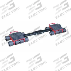 DAYTON Machine Roller: 22,000 lb, 4 1/4 in Deck Ht, 8 3/4 in L x 8 in W, (16) Rollers, Fixed, Red (MPN 5ERK6). Key specifications — attr1344324: Rubber Padded; attr1344360: DAYTON; attr1344361: Red.