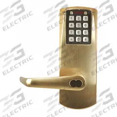 KABA POWER-PLEX Electronic Keyless Lock: Keypad, ADA Compliant, Brass (MPN P2031BLL-606-41). Key specifications — Product Type: Electronic Keyless Lock; Manufacturer Part Number: P2031BLL-606-41; Access Method: Keypad; Key Override Options: Best and Equivalents (6 or 7 Pin Length).