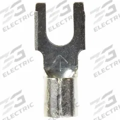 3M Fork Terminals: Bare, #8 Stud Size, 12 AWG – 10 AWG Wire Range, Block Fork, 600 V (MPN M10-8FBX). Key specifications — attr1307963: M10-8FBX; attr1307967: 3M.