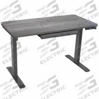 MOTIONWISE Electric Sit-Stand Desk: Rustic Gray, Medium Density Fiberboard, 48 in Overall Wd, Steel (MPN SDG48CG). Key specifications — attr989930: Rustic Gray; attr989931: Steel; attr989903: MOTIONWISE; attr989934: (2) ST4.8 x 13 Pan Head Screws; attr989914: Rustic Gray; attr989916: Medium Density Fiberboard.