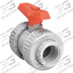 GF PIPING SYSTEMS Manual Two-Way Ball Valve: 3/4 in Size, CPVC, Straight, Socket x FNPT, Two-Piece (MPN 163375003). Key specifications — Brand: GF PIPING SYSTEMS; Handle: Lever.