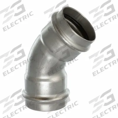 VIEGA PROPRESS Crimp Elbow Fitting: 2 in CTS x 2 in CTS Size, 45° Elbow, Press-fit x Press-fit - Potable Water Stainless Steel Press Tube Fittings