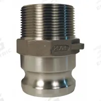 Cam and Groove Adapter: 6 in Coupling Size, 6 in -8 Thread Size, 75 psi Max. Working Pressure @ 70 F (MPN G600-F-SS). Key specifications — Thread Size: 6 in -8; Fitting Type: MNPT; Includes Locking Arm: No; Body Material: 316 Stainless Steel; Brand: DIXON VALVE & COUPLING.