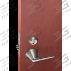 CORBIN RUSSWIN Door Lockset: Storeroom Lever Locksets, Stainless Steel, ADA Compliant, LFIC (MPN ML2057-BLSS-630C). Key specifications — Ligature Resistance: Ligature-Resistant; Brand: CORBIN RUSSWIN; Lockset Function ANSI Code: F07; Visual Indicator Message: No Message; Lockset Style: ML200 BLSS; ADA Compliant: Yes; Finish: Satin Stainless Steel : Cast Stainless Steel.