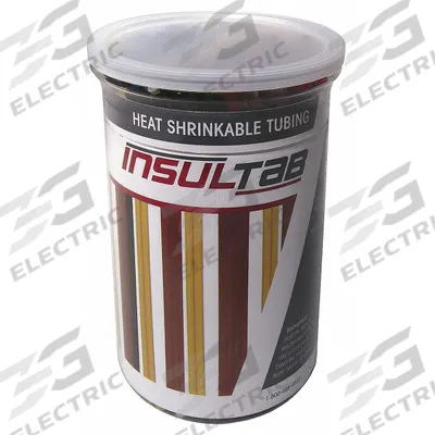 INSULTAB Heat Shrink Tubing Kit: 175 Pieces, 1/4 in/1/8 in/3/16 in/3/32 in/3/8 in - Heat Shrink Tubing Assortment Kits