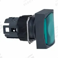 SCHNEIDER Flush Push Button: Green, 16 mm Mounting Size, Non-Metallic, Momentary (MPN ZB6DW3). Key specifications — Brand: SCHNEIDER; Action: Momentary; Series: XB6; Push Button Material Type: Non-Metallic.
