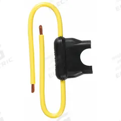 BUSSMANN In-Line Fuse Holder: Non-Rejection Block Style, 1 Pole, 32 V DC Rating, Wire Leads (MPN HHC). Key specifications — Compatible Fuse Series: ATC; Brand: BUSSMANN.