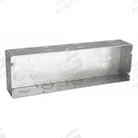RACO Electrical Box: Steel, Steel - Multigang Rectangular Material & Nominal Size, 6 Gangs (MPN 945). Key specifications — Brand: RACO; Bracket Style: Without Bracket; Clamp Style: Without Clamps.