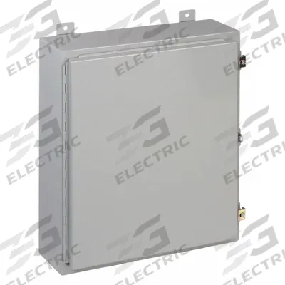 WIEGMANN Enclosure: Steel, 30 in x 24 in x 10 in, NEMA 12/13, Solid Cover - Steel Dust-Tight Enclosures