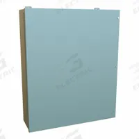 HAMMOND Enclosure: Steel, 36 in x 30 in x 9 in, NEMA 12, w/Panel, Solid Cover, Hinged (MPN 1418JM9). Key specifications — Brand: HAMMOND; Closure Method: Screws; Knockouts: Not Included.