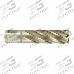 CLEVELAND Annular Cutter: 1 5/16 in Cutter Dia, 2 in Max Cutting Dp, Pilot Pin Included, Weldon Flat (MPN C34090). Key specifications — attr253884: Yes; attr253885: Bright (Uncoated); attr253886: High Speed Steel; attr253887: Weldon Flat; attr253888: Fractional Inch; attr277149: CLEVELAND.