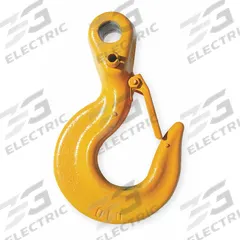 HARRINGTON Top Hook Assembly: Electric Chain Hoists, 2,000 lb Compatible Load Capacity, SNER (MPN ER1DS1001). Key specifications — Compatible Hoist Type: Electric Chain Hoists; Product Type: Top Hook Assembly; Compatible Series: SNER; Manufacturer Part Number: ER1DS1001; Included Components: Safety Latch.