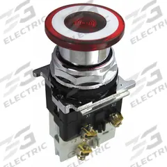 EATON Emergency Stop Push Button: Illuminated, Mushroom Head Profile, Metallic, 30 mm, 1NC-LO (MPN 10250T589C47-71X). Key specifications — Brand: EATON; Action: Maintained/Maintained; Series: 10250T; Push Button Material Type: Metallic.