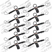 SQUIDS BY ERGODYNE 3141 10-pack Black Scanner Strap - D-Ring and Clip: One Size, 25 mm Dia, 10 PK. Key specifications — Size: One Size; Includes: (10) Attachment Strap; Product Type: Barcode Scanner Lanyard; Brand: SQUIDS BY ERGODYNE; Color: Black; Finish: Unfinished; Compatible Product Type: Inventory Scanner; Series: Squids.