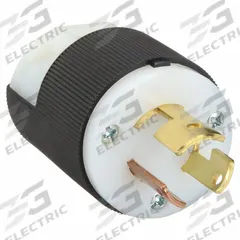 HUBBELL Locking Plug: Non-NEMA, Black/White, 125/250V AC, 15 A, 3 Pole, 3 Blade (MPN HBL7567C). Key specifications — Brand: HUBBELL.