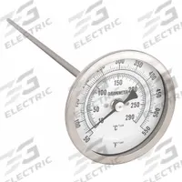 APPROVED VENDOR Dial Thermometer: 50°F to 550°F /10°C to 290°C, 9 in Stem Lg, 3 in Dial Dia (MPN 1NFZ3). Key specifications — Accuracy: ±1 % @ 151 to 450 °F; Brand: APPROVED VENDOR.