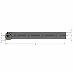 ULTRA-DEX USA Indexable Grooving and Parting Toolholder: S16R NEL3 (MPN 957-000-368). Key specifications — attr257292: S16R NEL3.