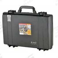 PELICAN Protective Case: 11 3/8 in x 17 3/4 in Inside, Convoluted/Pick and Pluck/Solid, Black (MPN 1490). Key specifications — Closure Type: Latch; Material: Rubber; Brand: PELICAN; Includes Foam Insert: Foam Insert Included.