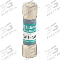 LITTELFUSE Fuse: FLM Series, Midget, Time-Delay, 1.25 A, 250 V AC, 13/32 in x 1 1/2 in (MPN FLM1.25). Key specifications — Series: FLM; Brand: LITTELFUSE.