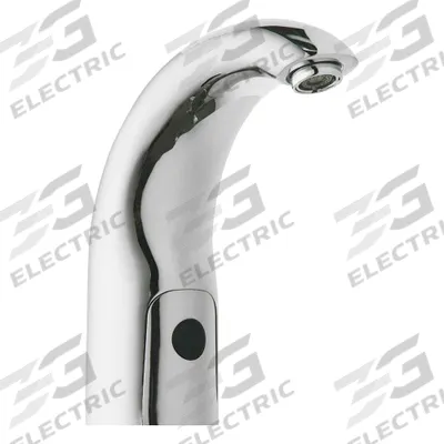 CHICAGO FAUCETS Bathroom Sensor Faucet: HyTronic Contemporary, Cast Brass - Single-Post Sensor Bathroom Faucets