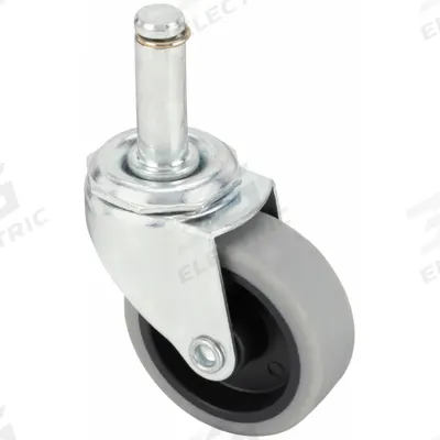 APPROVED VENDOR Stem Caster: Swivel, No Brake, 2 in Wheel Dia., 7/8 in Wheel Wd, Rubber - General Purpose Friction-Ring Stem Casters