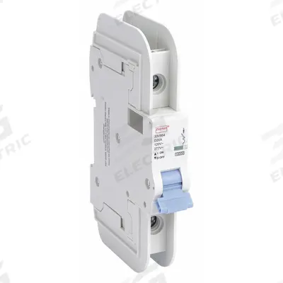 Dayton Miniature Circuit Breaker: 20 A Amps, 48V DC, 10kA at 277V AC, Lug - D-Curve, 1-Pole UL489 DIN Rail-Mount Miniature Circuit Breakers