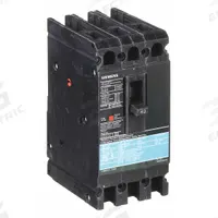 SIEMENS Molded Case Circuit Breaker: 40 A Amps, 18kA at 480V AC, Fixed, Load Side Lug, ABC, ED4 (MPN ED43B040). Key specifications — Phase Connection: ABC; Instantaneous Trip: Fixed; Terminal Connection: Load Side Lug; Series: ED4; Max. AIR Rating: 18kA at 480V AC.