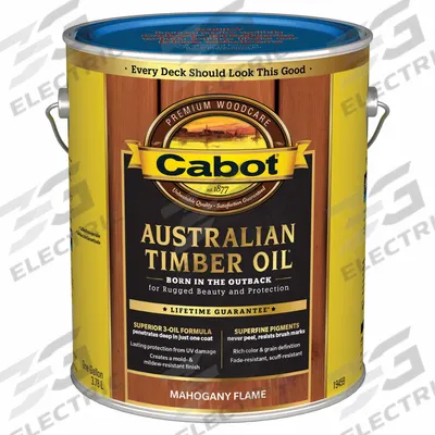 CABOT Wood Stain: Wood Stain, Exterior, Oil, 1 gal Container Size, Wood, Flat - Wood Stains